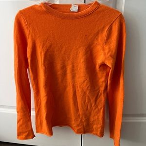 J Crew Cashmere Orange Sweater